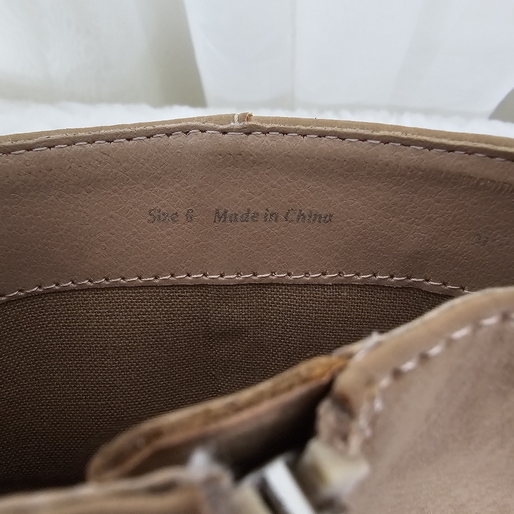 Dolce Vita Padua Taupe Chain-Trim Lug Sole Ankle Boots Size 6 - Picture 12 of 12
